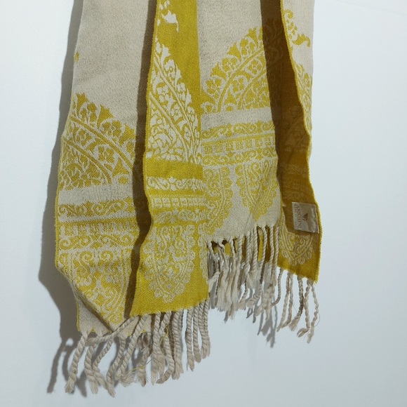 ANICHINI 100% Wool Paisley Print Reversable Scarf - Picture 5 of 16